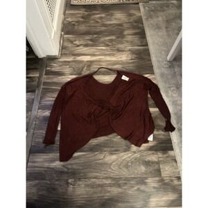 We The Free People Sweater Shirt Womens XS Burgundy 601 Free People